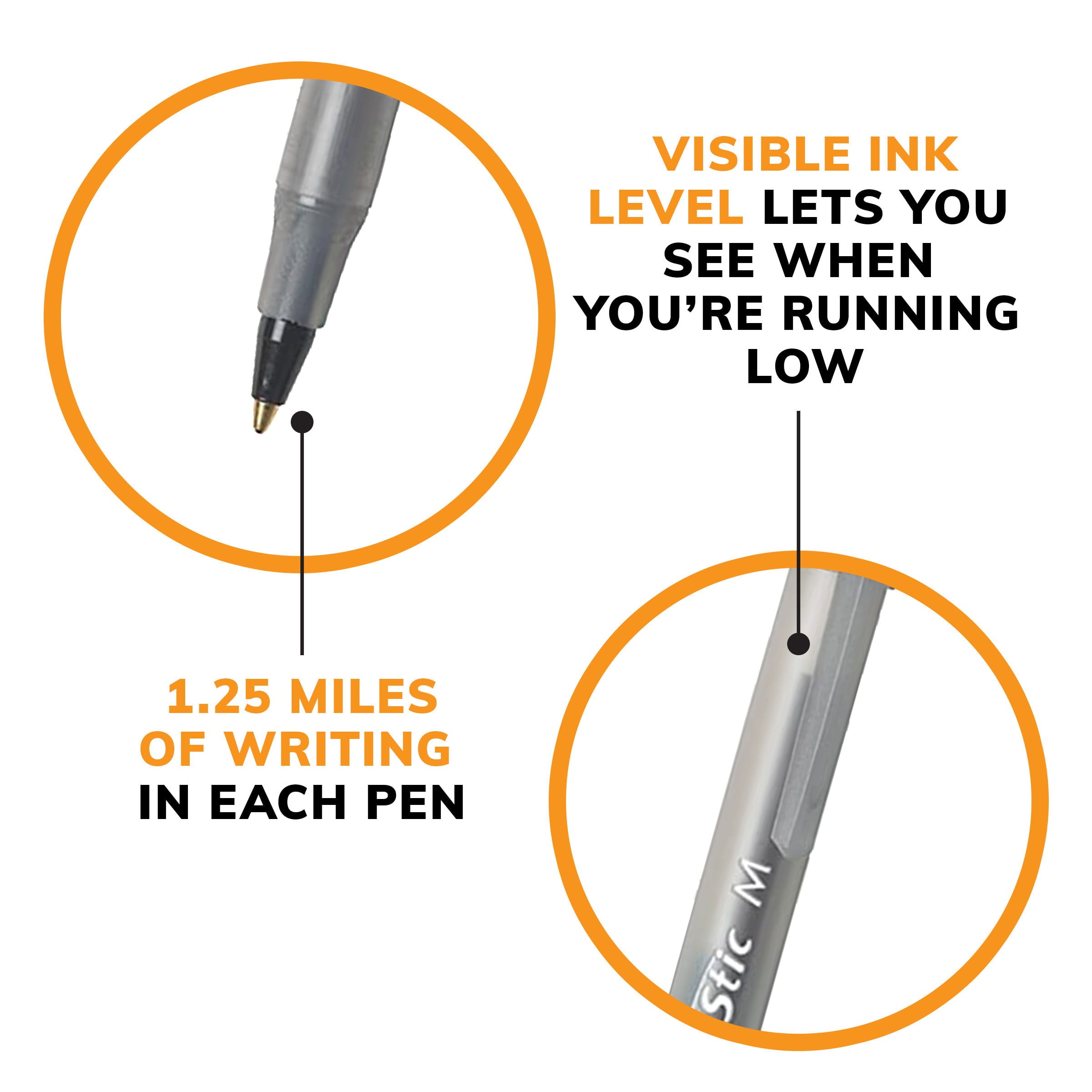 BIC Round Stic Xtra Life Ball Point Pen, Medium Point (1.0 mm), Black Ink, Bulk Pack of 144 Pens - BIC - Nimbus Distributors - wholesale and distributors in United States BIC Round Stic Xtra Life Ball Point Pen, Medium Point (1.0 mm), Black Ink, Bulk Pack of 144 Pens - BIC - Nimbus Distributors - wholesale and distributors in United States